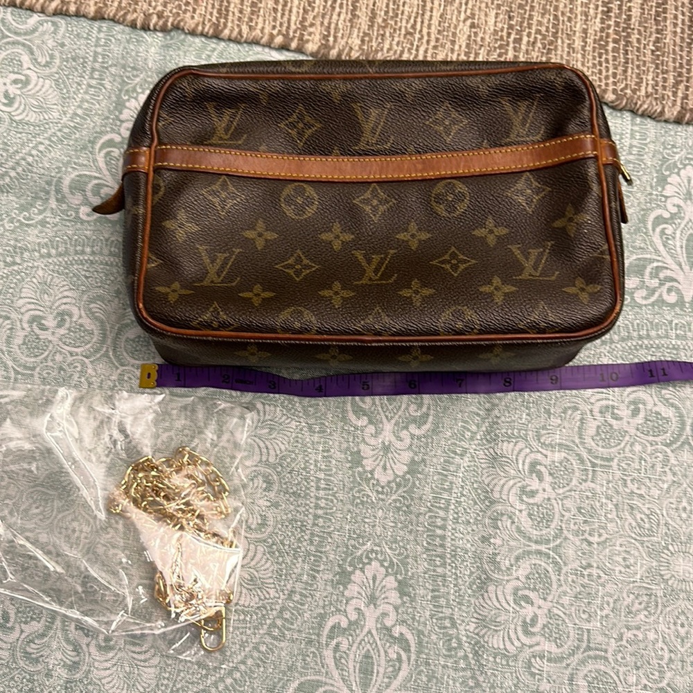 Authentic Louis Vuitton crossbody bag on gold chain